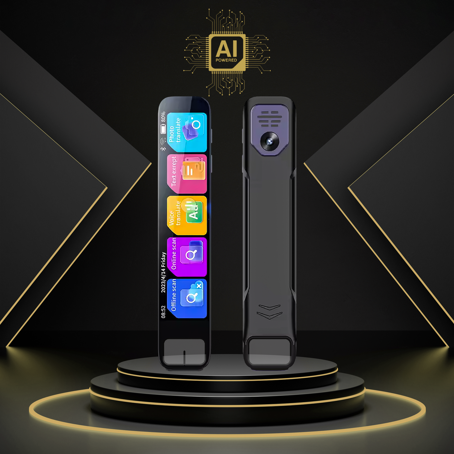 AI Smart Pen - Instant AI Answers for Math, History & More | Offline Translation (60+ Languages), Camera, Bluetooth, Music & File Storage