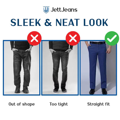 High Waist Straight Fit Stretch Jeans