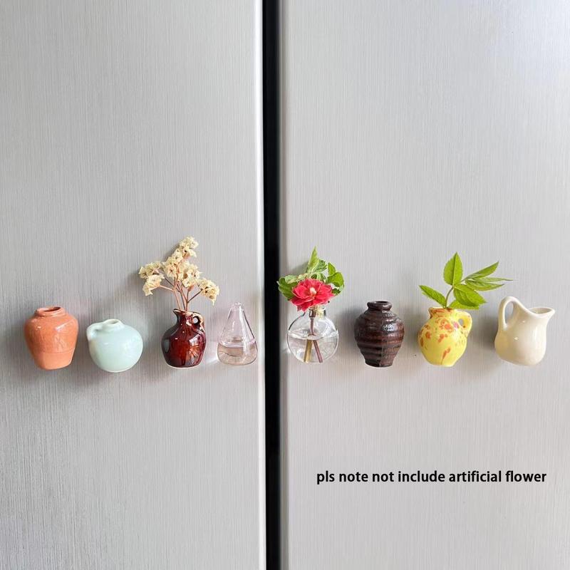 Mini Ceramic Vase Magnets (8 Piece Set)