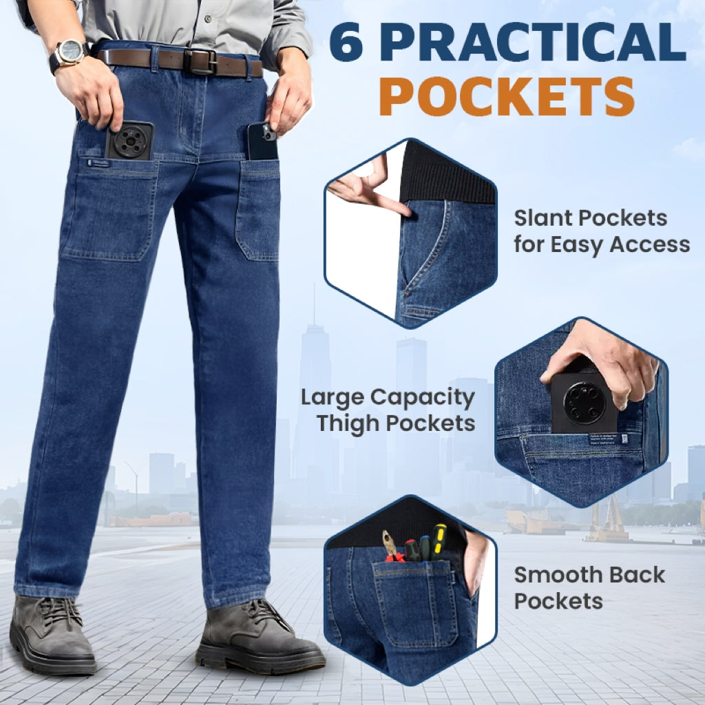 ThriveJeans - Comfortable Multi-Pocket High Durable Cargo Jeans