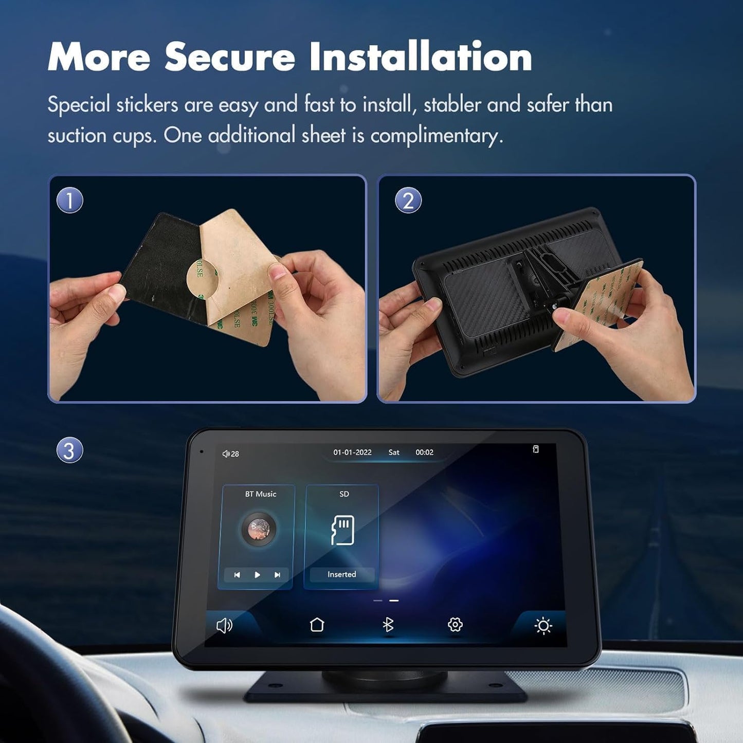 Portable Wireless CarPlay Screen