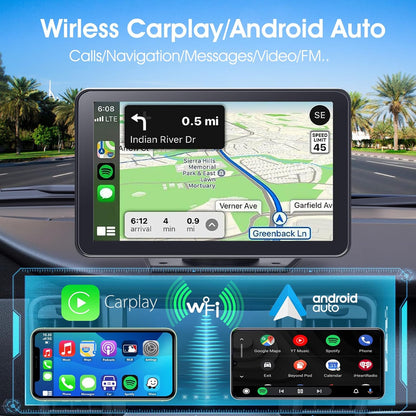 Portable Wireless CarPlay Screen