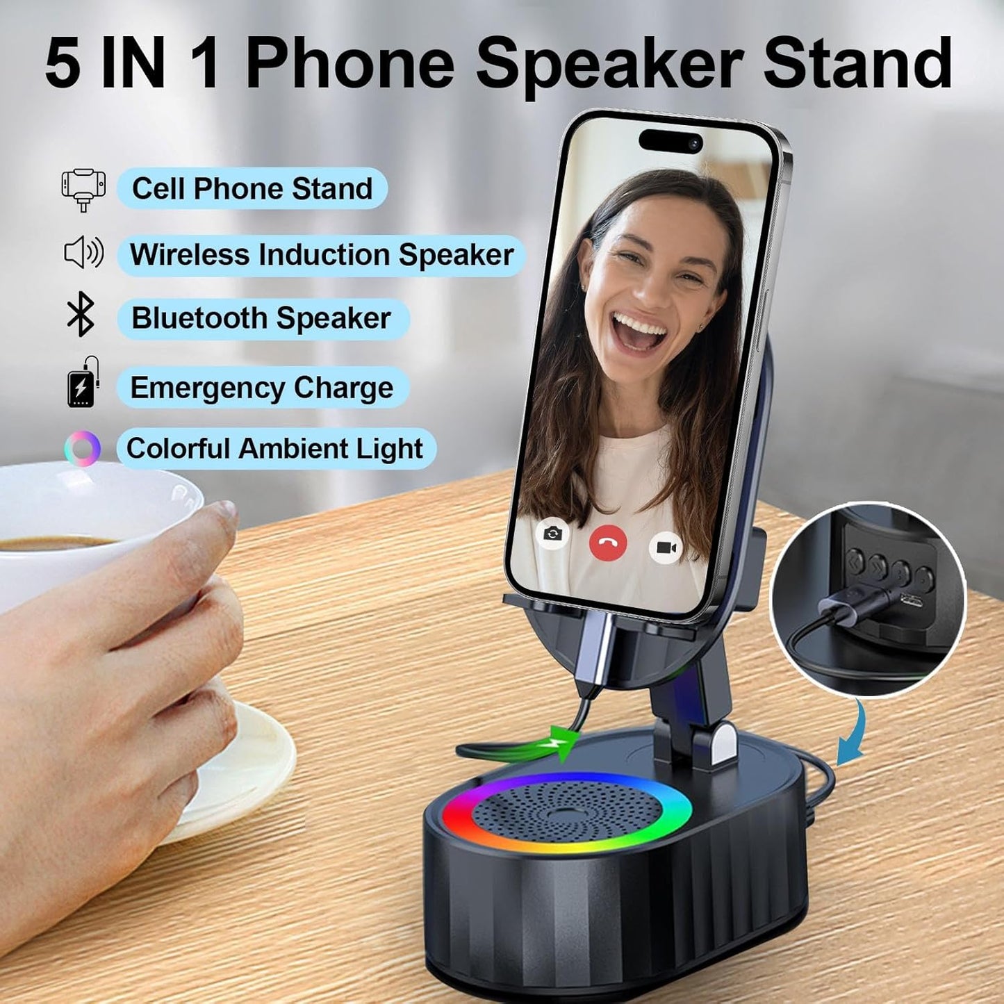 Wireless Speaker Phone Stand