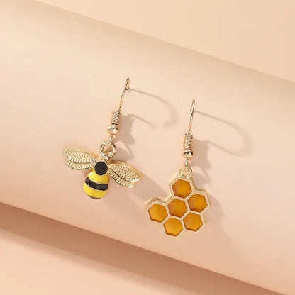 Asymmetric Honeycomb Earrings