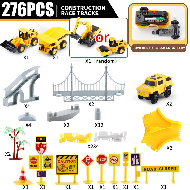 Construction Race Tracks Set