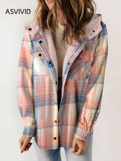 Plaid Hooded Coat