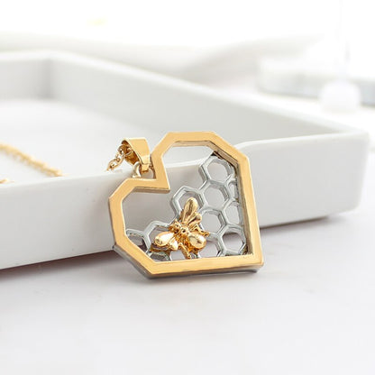 Heart Bee Necklace