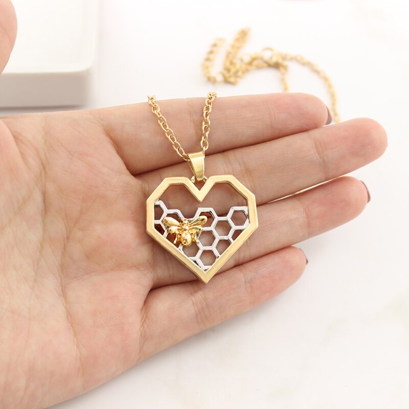 Heart Bee Necklace