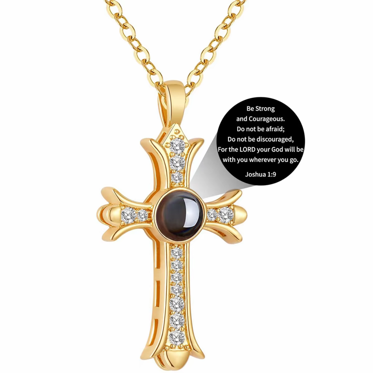 Bible Verse Cross Necklace