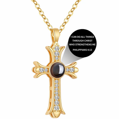 Bible Verse Cross Necklace