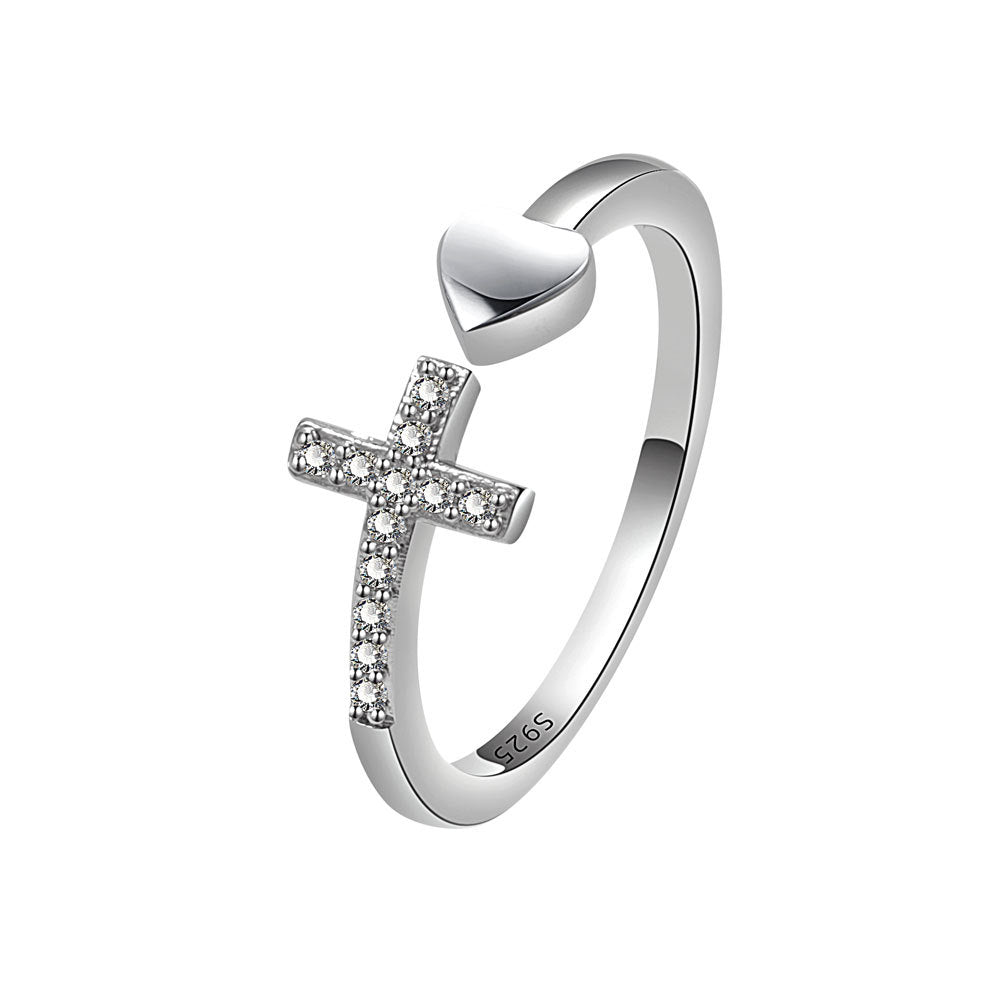 Cross Heart Ring