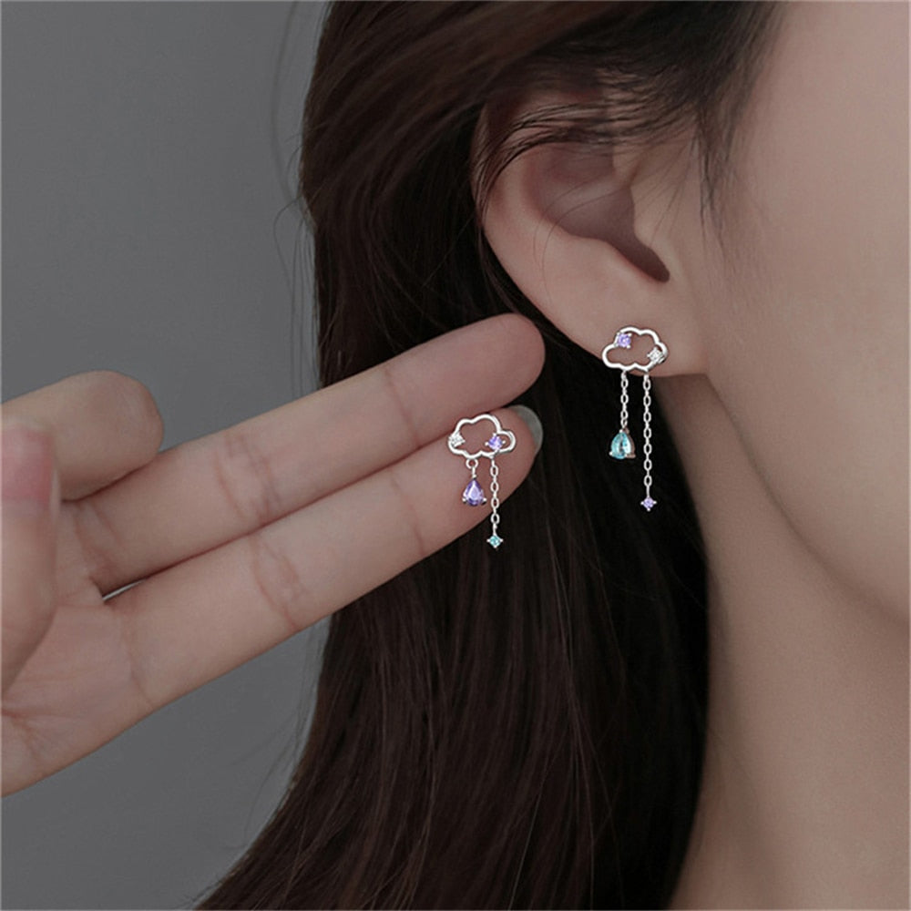 Asymmetric Cloud Earrings