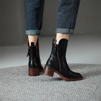 Grazia Leather Ankle Boots