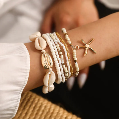 Beach Shell Bracelet Set