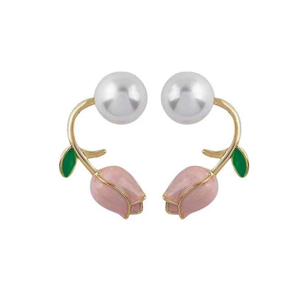 Tulip Pearl Earrings