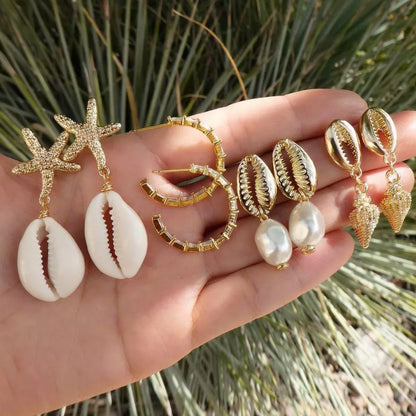 Beach Shell Earring Set