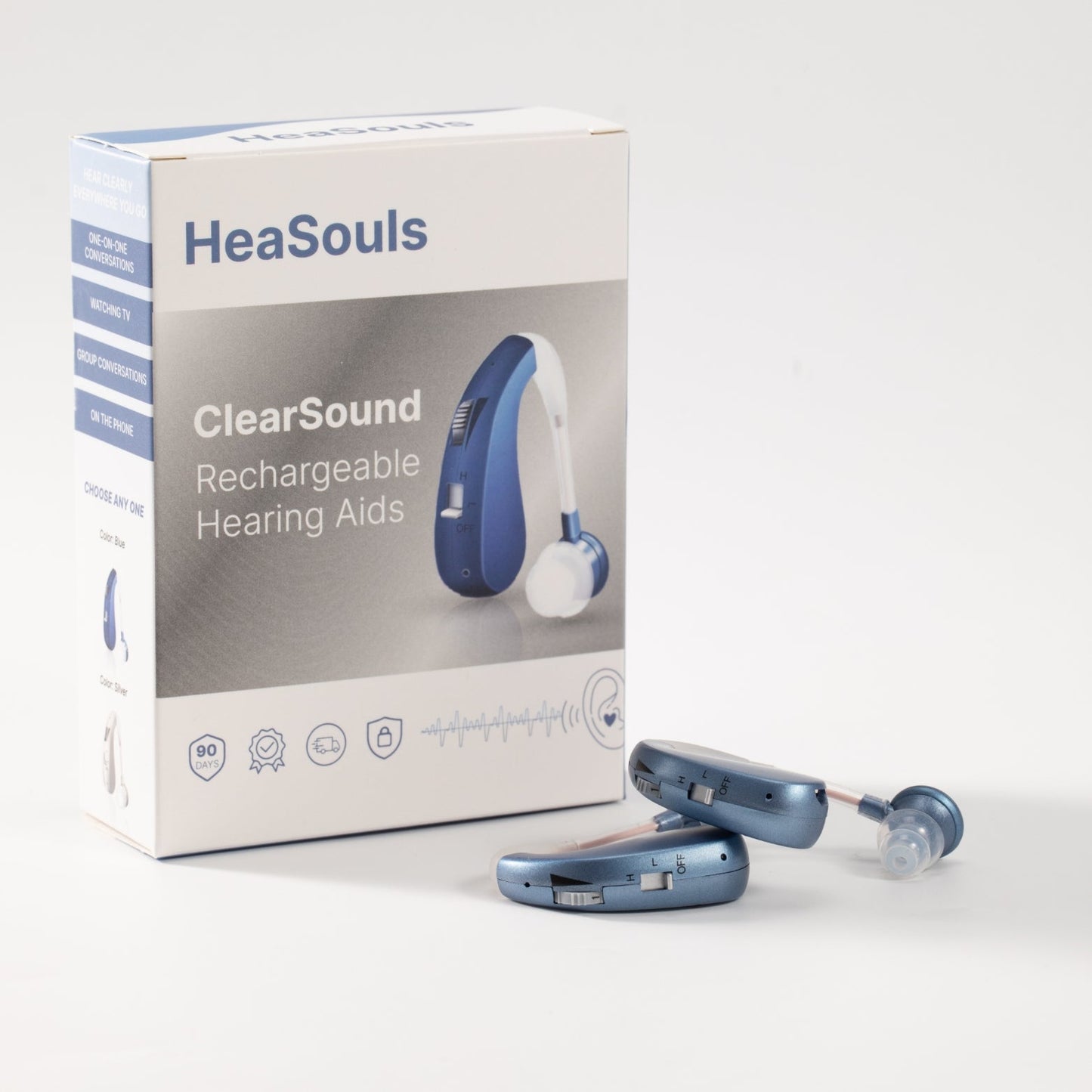 ClearSound Rechargeable Hearing Aids (Pair Of 2)