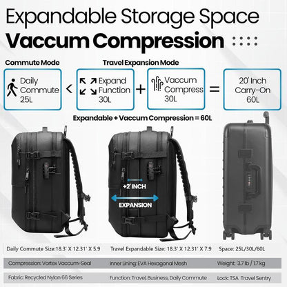 Airback Vacuum Seal Travel Backpack