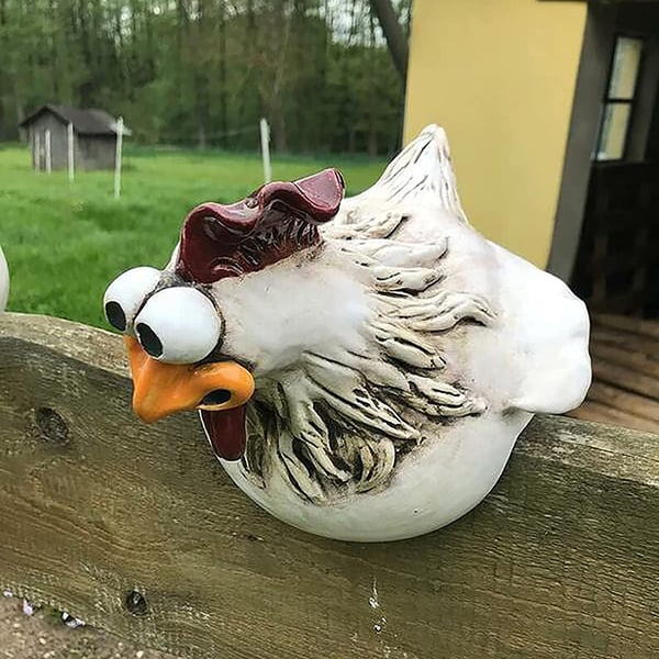 Chicken Garden Fence Decoration