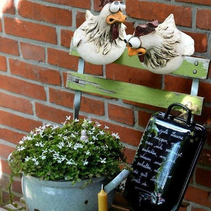 Chicken Garden Fence Decoration