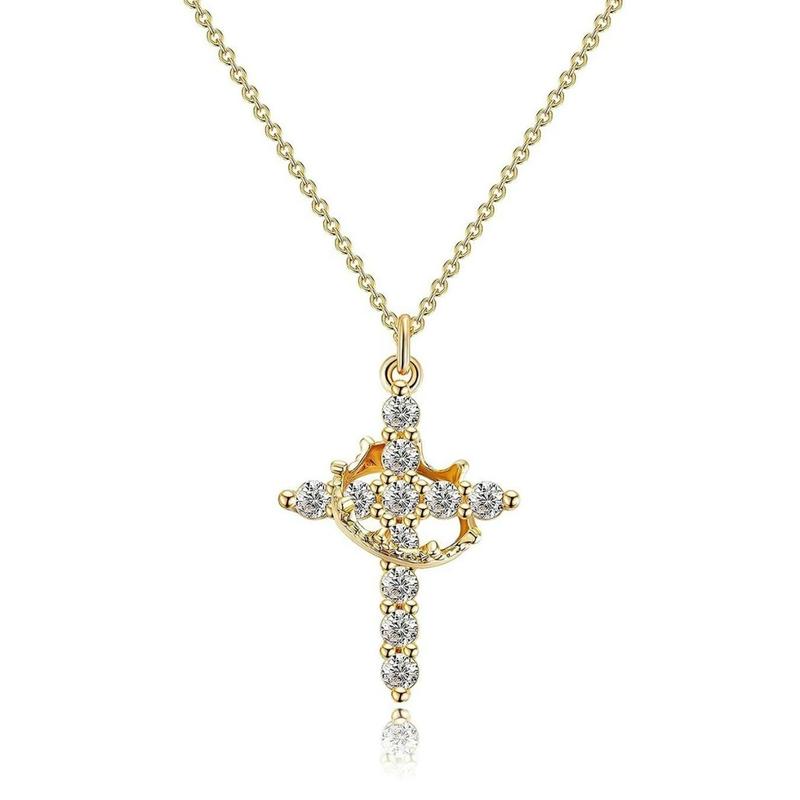 Crown Cross Necklace