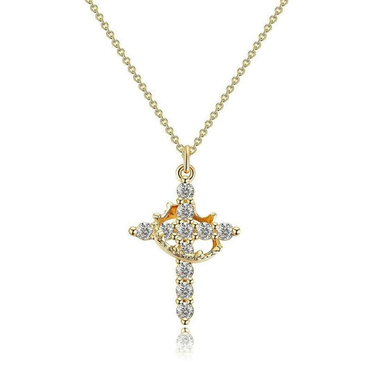 Crown Cross Necklace