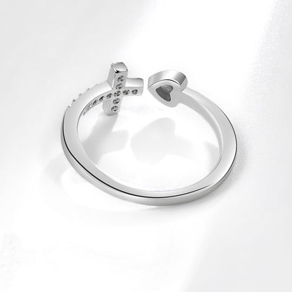 Cross Heart Ring